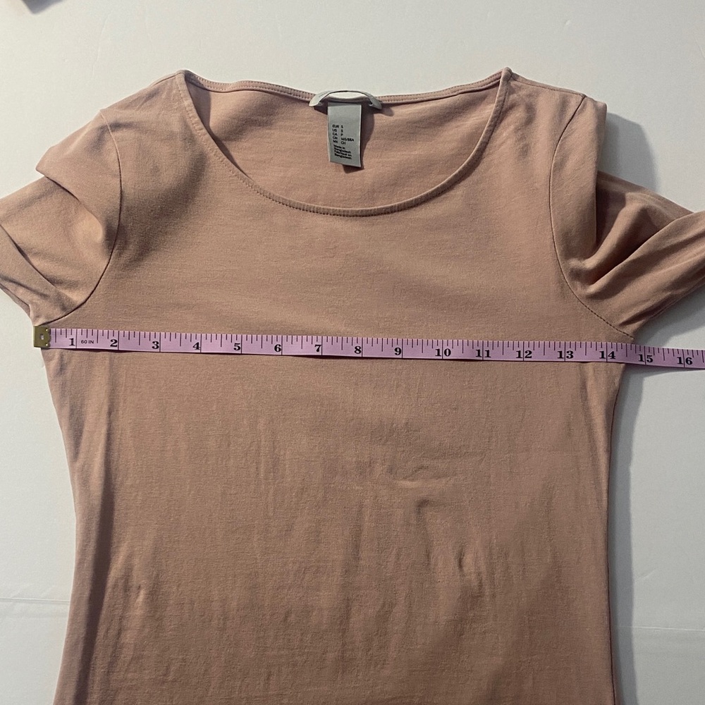 H&M | Classic Scoop Neck Women's Top - Mauve Pink
